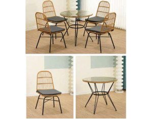 Table 4 chaises Rotin 1044 California 