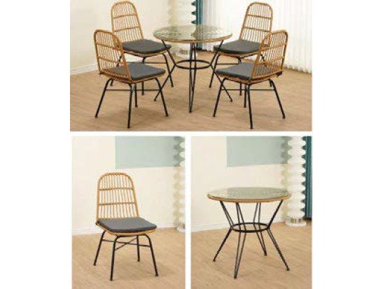 Table 4 chaises Rotin 1044 California 